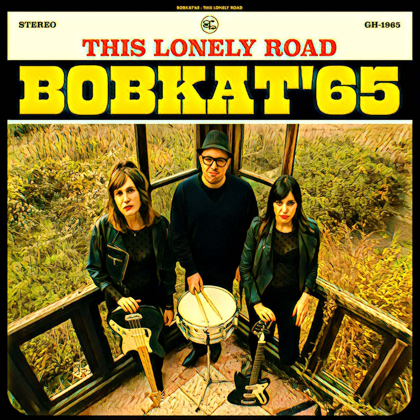 Spanish Garage punk group Bobkat '65 pose with their instruments