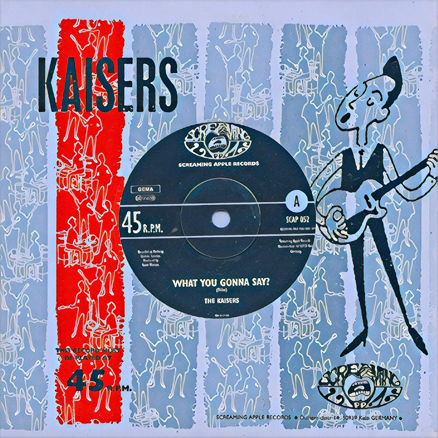 record label showing band and track
