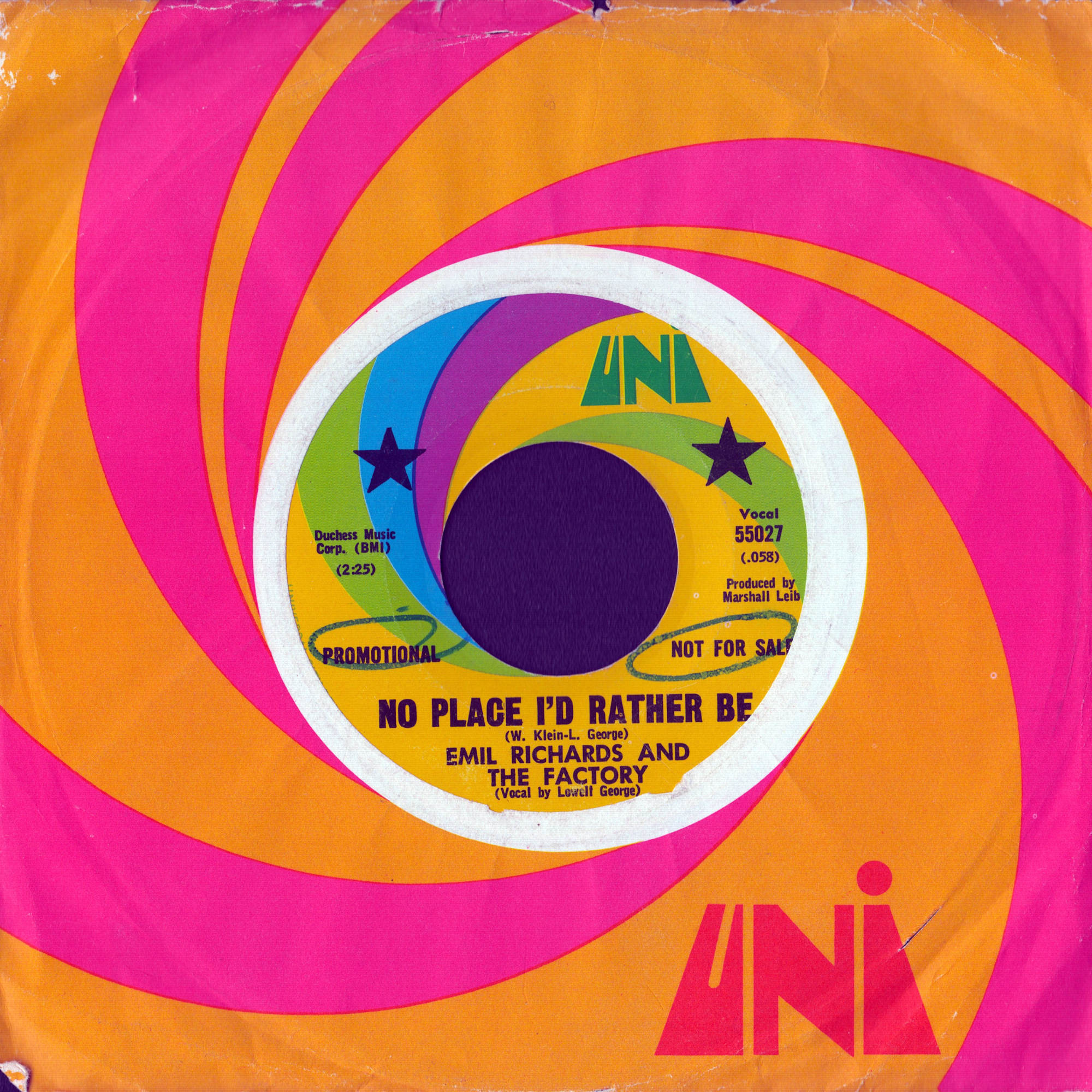 Emil Richards & the Factory | No Place I’d Rather Be (Uni) 1967