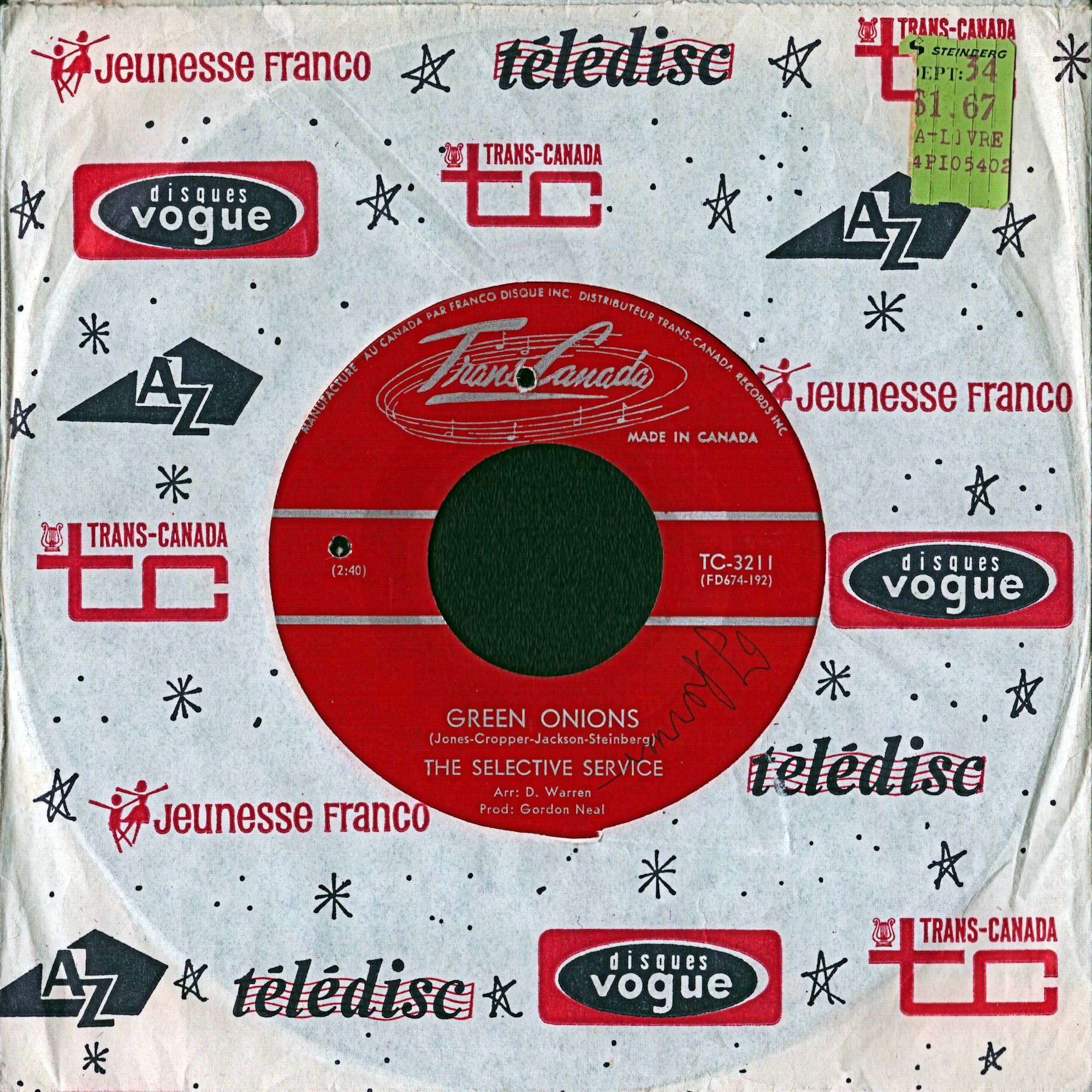 The Selective Service | Green Onions | (Trans-Canada) 1967