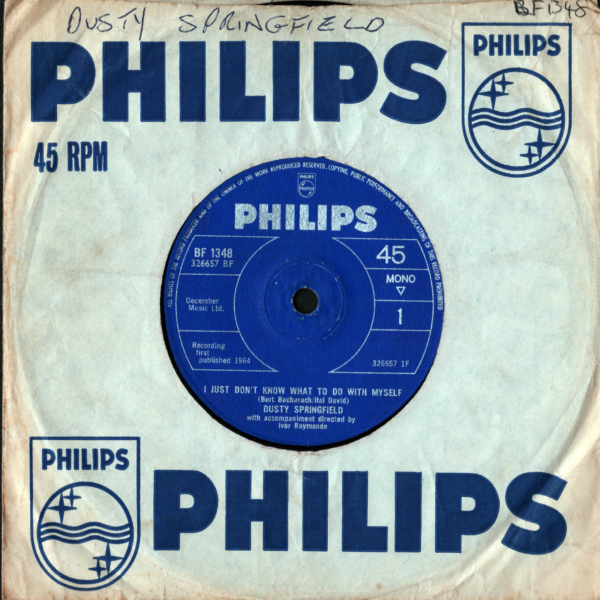 Dusty Springfield | I Just Don’t Know What To Do With Myself | (Philips) 1964