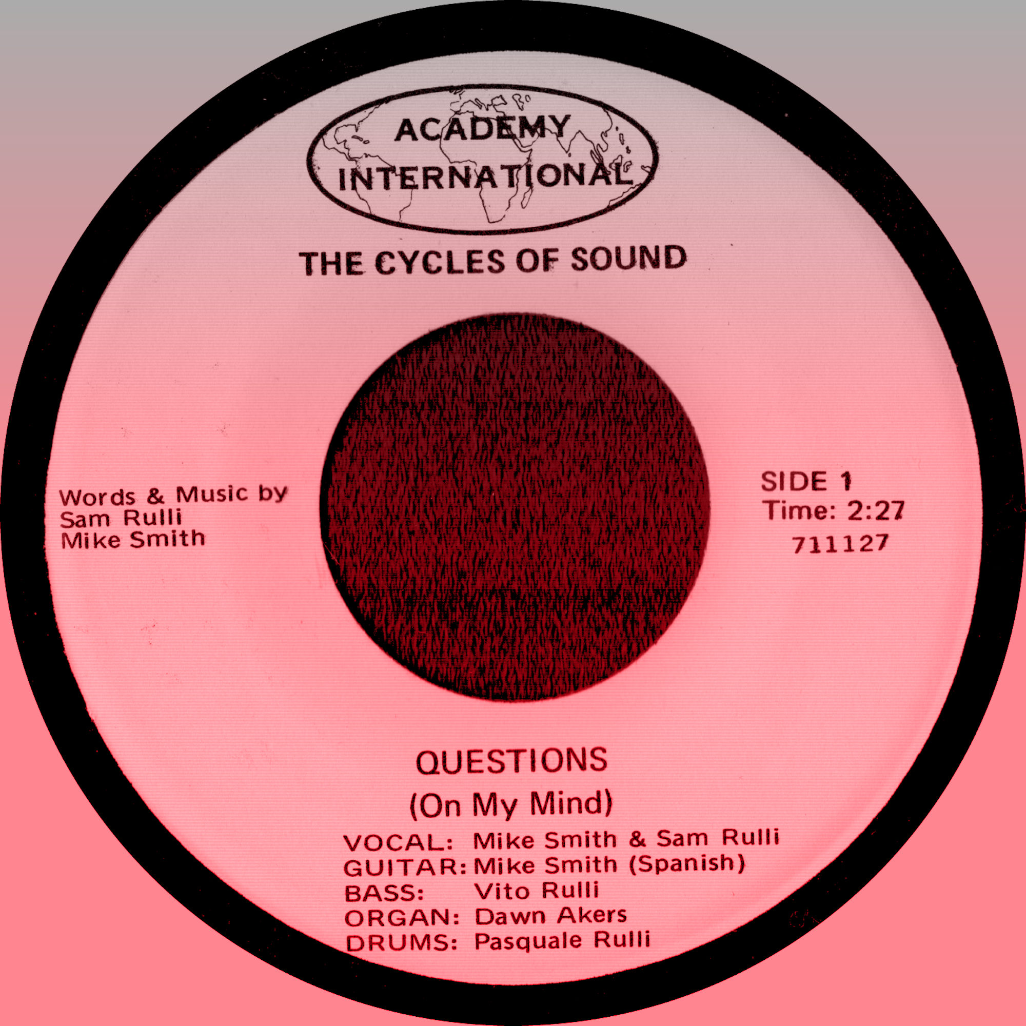 The Cycles Of Sound | Questions (On My Mind) | Academy International | 1971